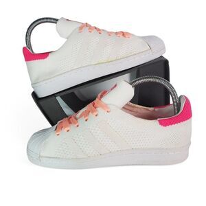 Adidas 80s Primeknit 'White Solar Pink' Casual Sneakers BB5095 Women's 5.5